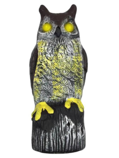 Solárny plašič vtákov - Sova, svietiace oči, zvuk (41 cm)