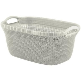 Kôš na prádlo Curver KNIT 3677, 40L (60x27x39cm) - krémový