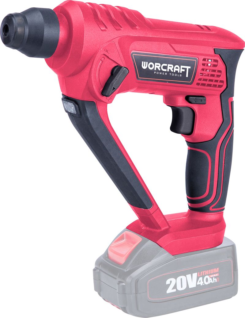 AKU vŕtacie kladivo Worcraft CRH-S20LiE, 20V - 1,5 J, SDS+