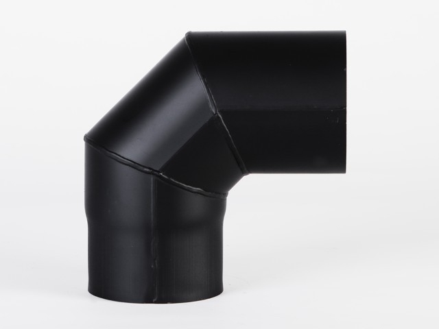 Koleno dymovodu 90° - 120/1,5mm - čierne
