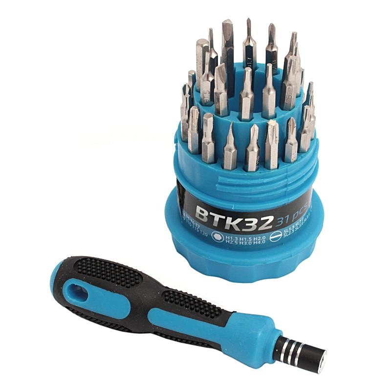 Sada jemných bitov 1/4" XL-TOOLS, s držiakom (31ks)