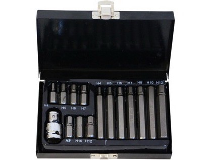Sada bitov PROTECO - 10mm 6-HRAN (15-dielna)