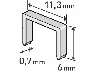 Spony EXTOL PREMIUM 6mm, 11,3x0,52x0,70mm (1000ks/bal)