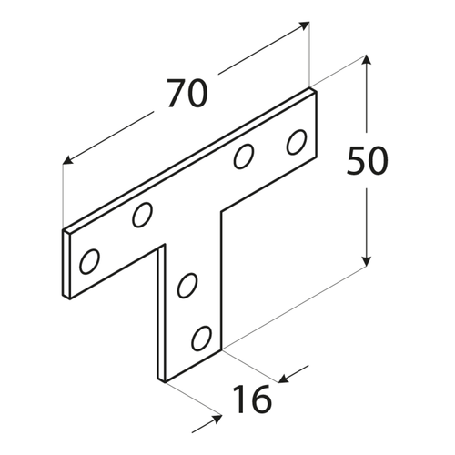 Spojka typu "T" KT1 70x50x16x2mm