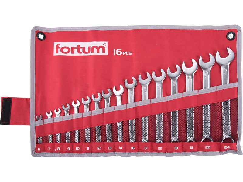 Sada očkoplochých kľúčov Fortum (16-dielna) - 6-24mm