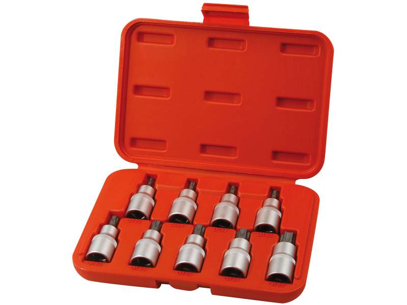 Sada nástrčných hlavíc EXTOL 1/2" TORX - T20-T60 (9 ks)