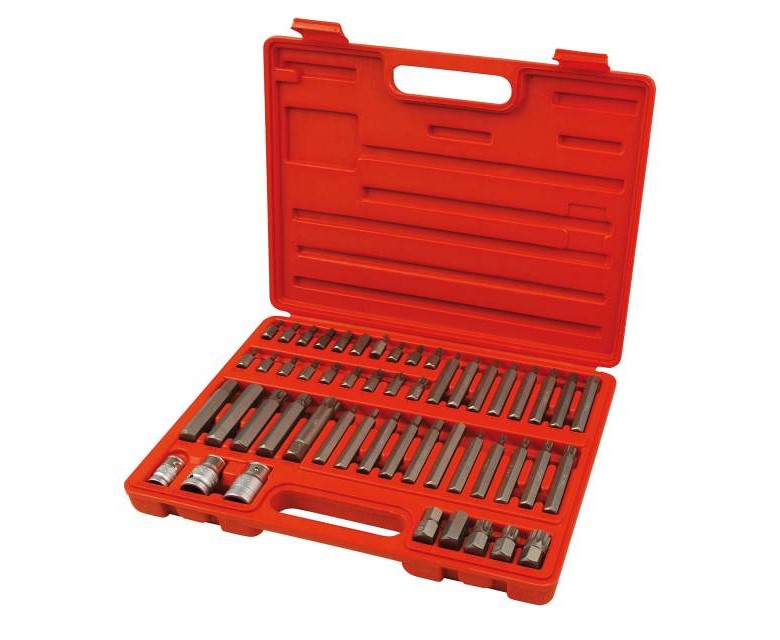 Sada bitov HEX-TORX-XZN, 10mm a 14mm, S2 (51 dielna)