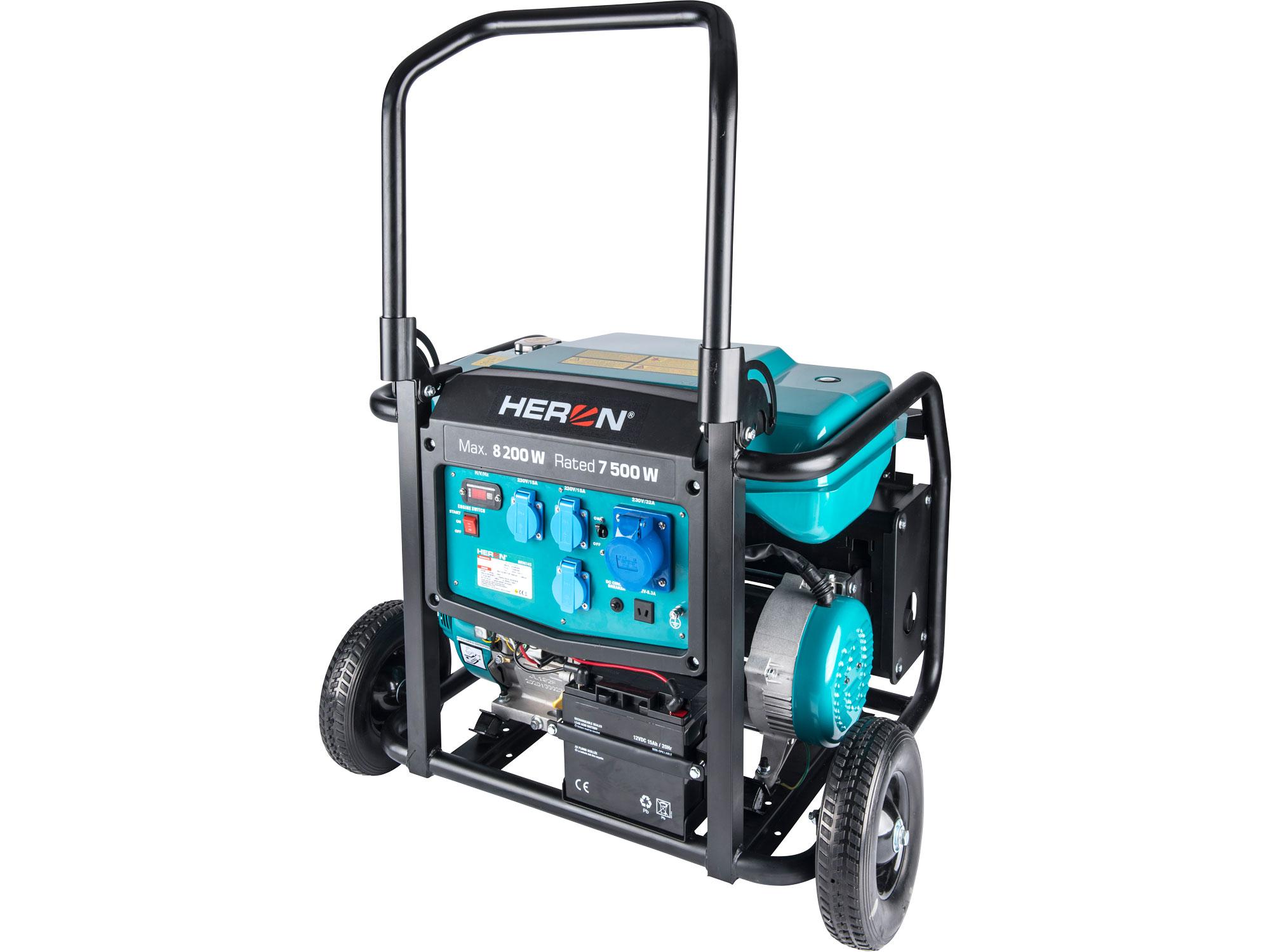 Rámová benzínová elektrocentrála Heron 8896145, 1F - 8,2kW