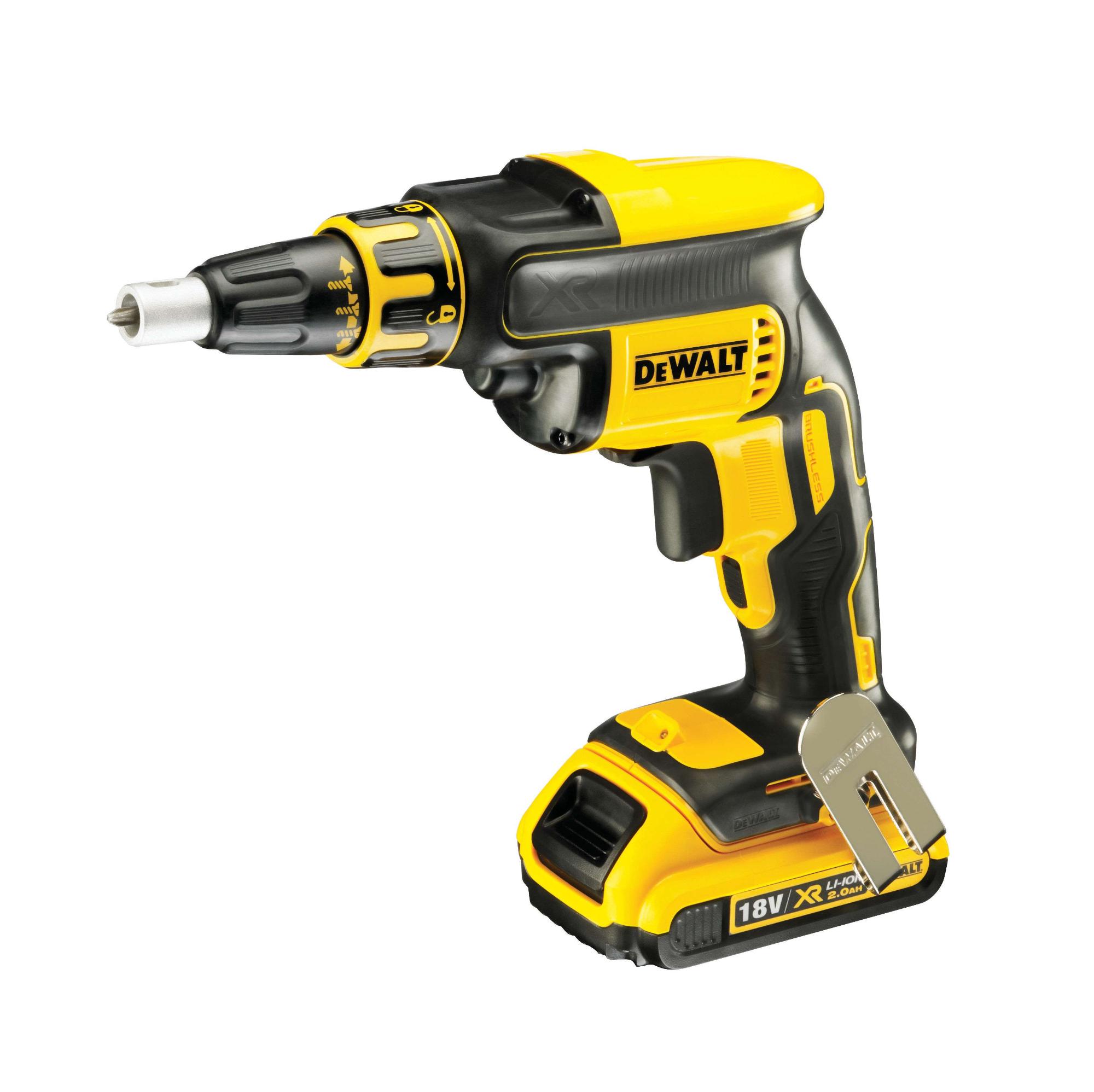 Skrutkovač na sádrokartón DeWalt DCF620P2K s podávačom, 18V