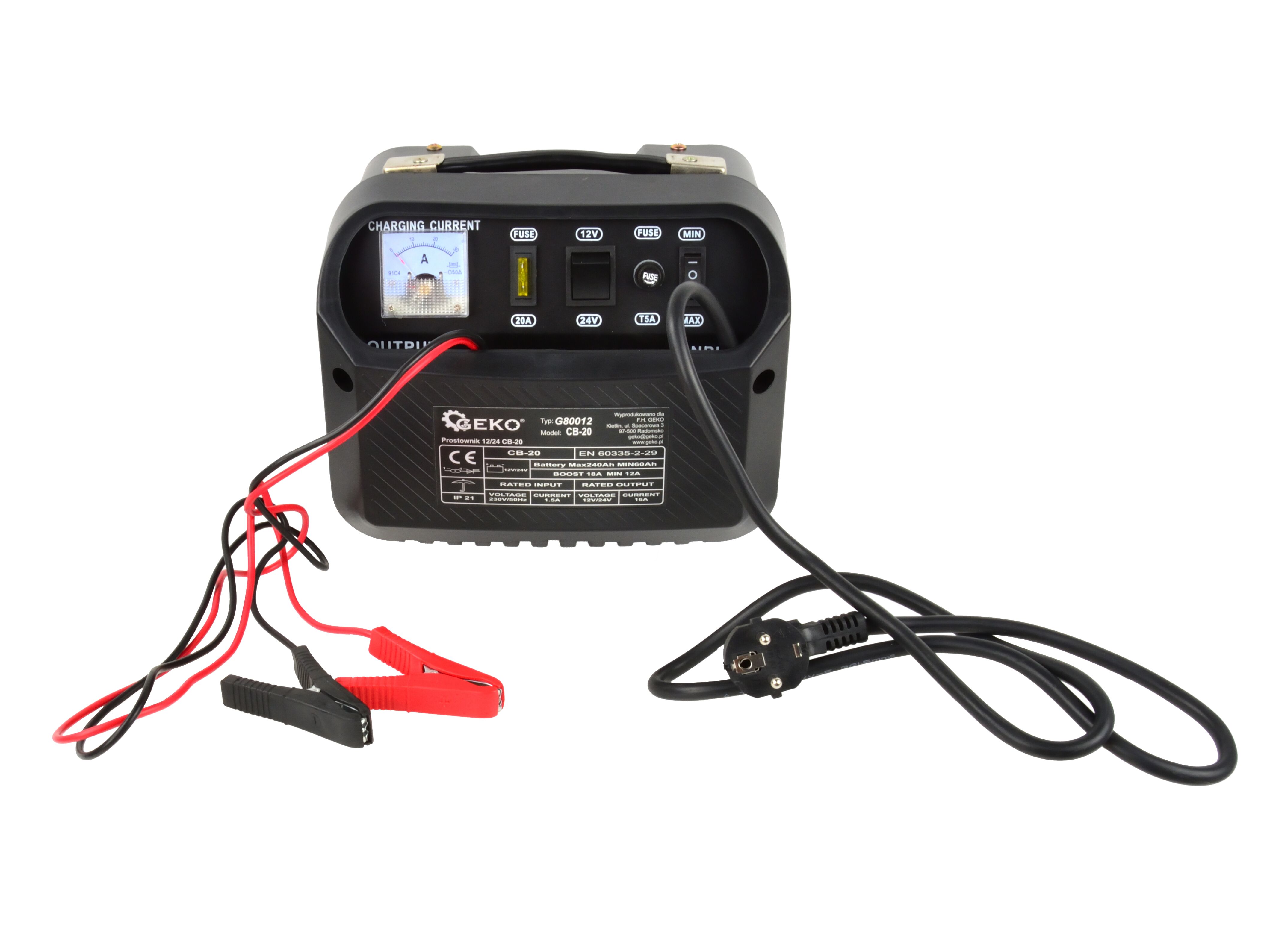 Nabíjačka autobatérií GEKO CB-20 - 12V/24V