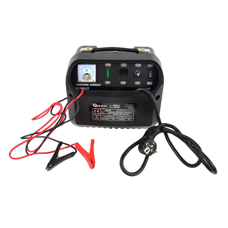 Nabíjačka autobetérií GEKO CB-40 - 230V, 12/24V, 30A