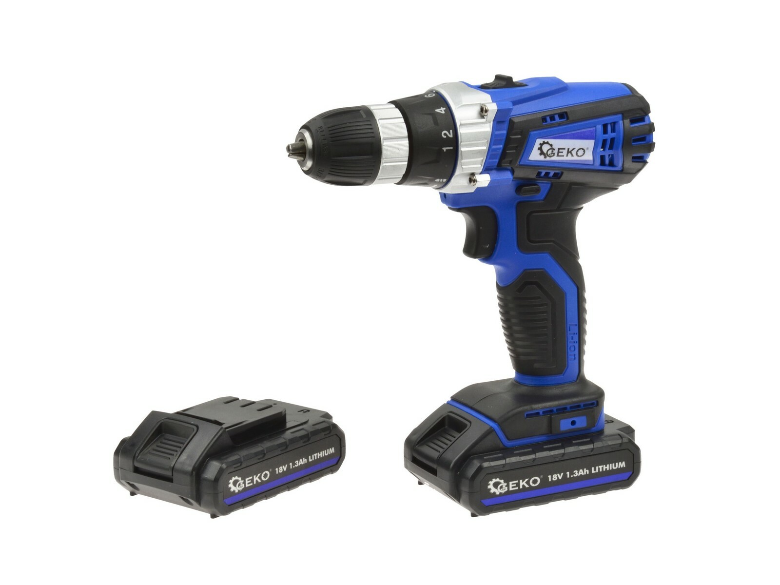 Akumulátorová vŕtačka GEKO G80651, 18V (2x 1,3Ah)