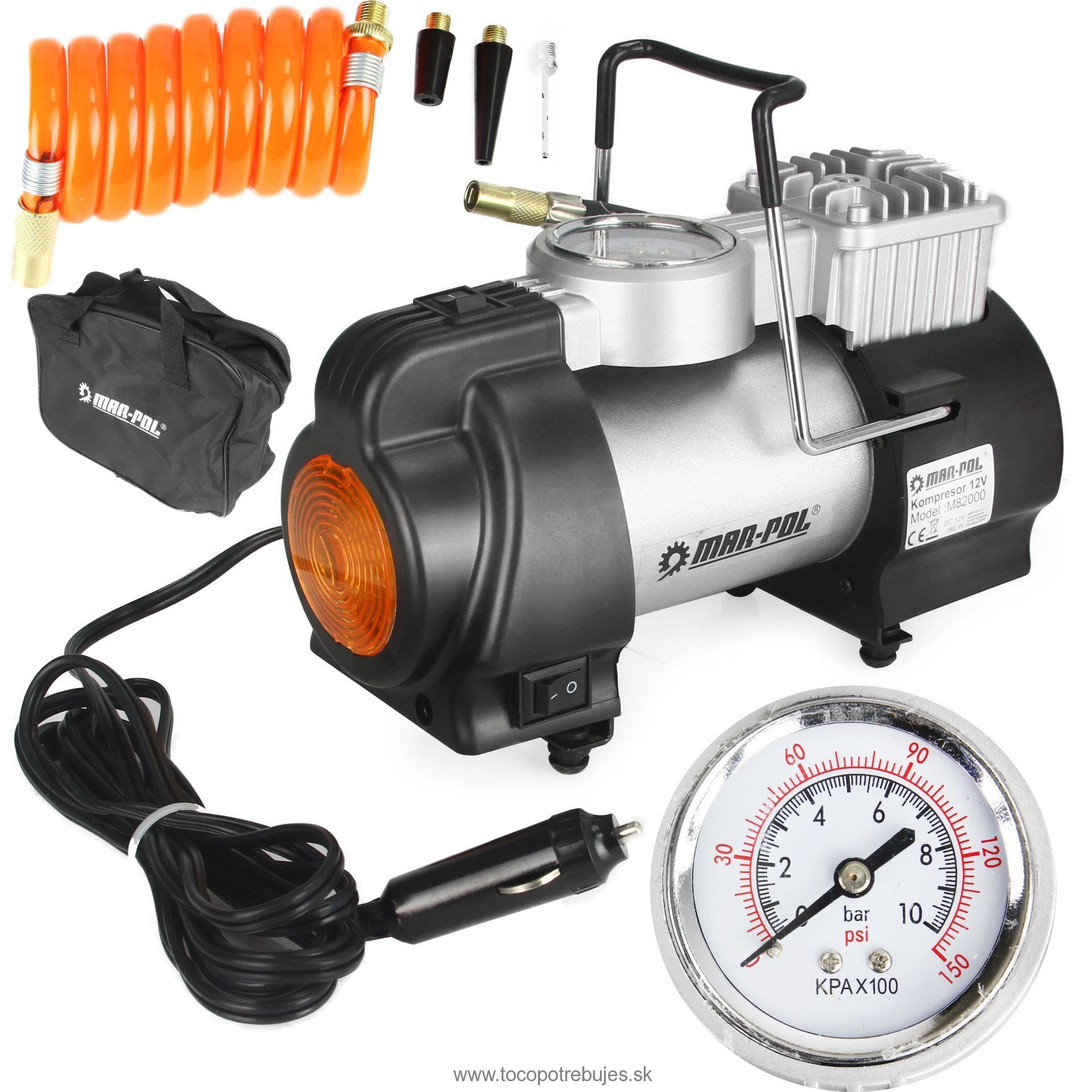 Automobilový kompresor MAR-POL (12V / 10 bar)