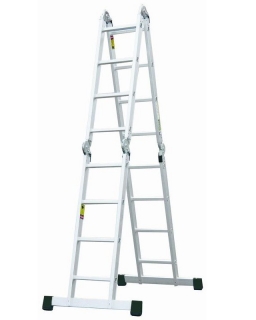 Kĺbový rebrík štvordielny 4x4 priečok, 118/443 cm
