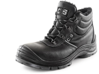 Zimná pracovná obuv CXS SAFETY STEEL NICKEL S3, členková, čierna
