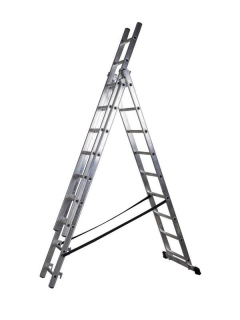 Alu rebrík Strend Pro DP 3x9, EN 131 max. 4,80m