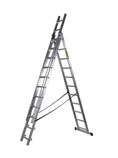 Alu rebrík Strend Pro DP 3x11, EN 131 - max. 6,36m