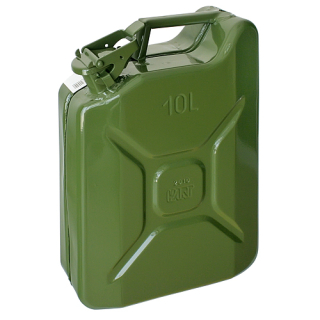 Kovový kanister JerryCan na PHM (10 lit.) - zelený