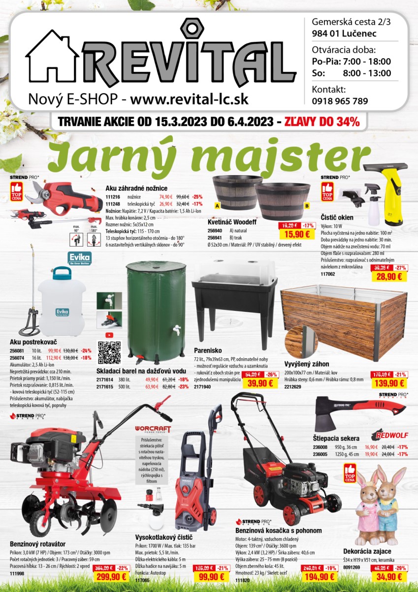 Leták Jarný majster - marec 2023