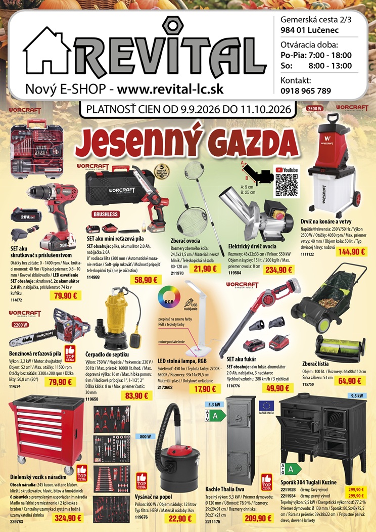 Jesenný gazda - 9.9. - 11.10.2026